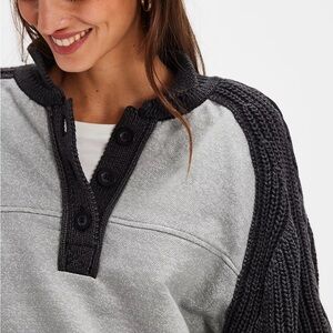 We The Free Grey Combo Marco Polo | Sweater | NWOT